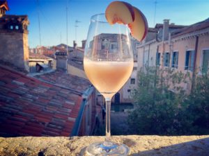 A glass of Bellini, Venice