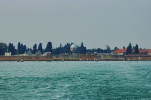 View of the island of San Michele, the cemetery of Venice