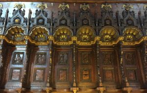 the seats of the choir in the Frari Church